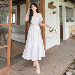 RM15009#夏季新款法式温柔气质礼服裙白色登记领证订婚成人礼服连衣裙