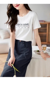 TR41509# 韩版T恤粉色半裙两件套夏新款休闲轻薄舒适显瘦套装女 服装批发女装批发服饰货源