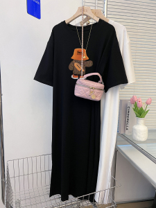 RM14079#法式独特别致短袖T恤连衣裙女韩系设计感小众裙子