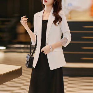 RM14091#白色西装外套女夏季薄款2023新款时尚高级感休闲气质职业西服套装