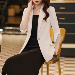RM14091#白色西装外套女夏季薄款2023新款时尚高级感休闲气质职业西服套装
