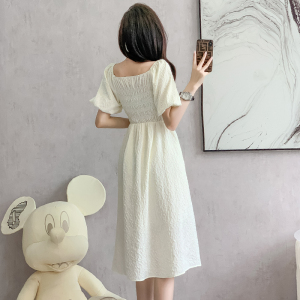 RM15325#法式茶歇连衣裙女装夏季2023新款甜美泡泡袖高级感裙子小个子