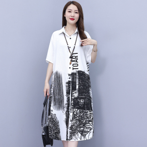 RM16555#时尚休闲宽松型大码女装连衣裙清凉一夏