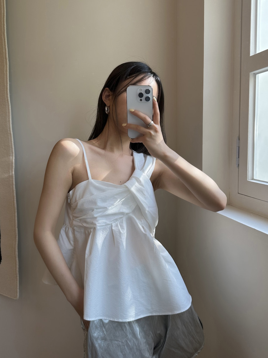 Korean summer new design sense irregular tube top camisole camisole