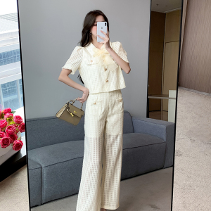 RM14103# 小香风套装2023夏季新款女装气质高级感时尚显瘦两件套