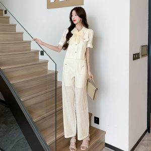 RM14103# 小香风套装2023夏季新款女装气质高级感时尚显瘦两件套