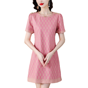RM14808#小香风连衣裙2023新款高端大牌气质印花减龄显瘦裙子女夏季