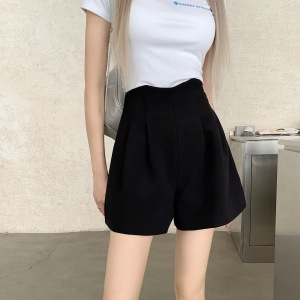 RM13949#夏季新款西装短裤女大码 时尚高腰a字阔腿短裤