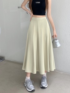 RM13950#西装半身裙女夏季新款设计感小众显瘦高腰百褶中长款a字