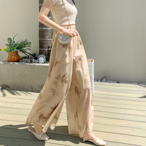 RM15291#小众设计感2023国风高级氛围感新中式慵懒显瘦飘飘裤裙休闲阔腿裤