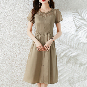 RM18914#高端精致连衣裙女2023夏装新款时尚法式小个子妈妈气质洋气裙子