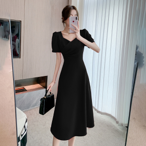 RM19295#夏季新款法式气质显瘦收腰礼服连衣裙