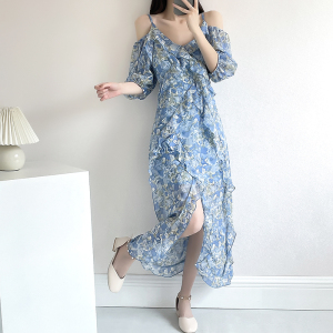 RM18185#新款时尚大码女装个性夏装碎花连衣裙