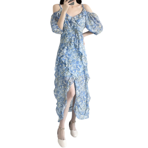 RM18185#新款时尚大码女装个性夏装碎花连衣裙