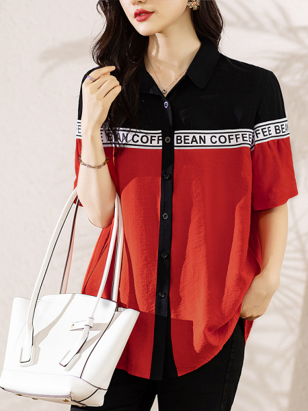 RM16547#新款减龄洋气气质短袖衬衫女设计感小衫上衣