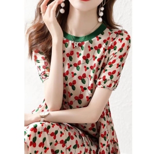 RM15767#夏季新款宽松气质印花休闲时尚连衣裙