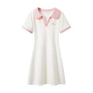 RM14985#收腰气质法式小个子甜辣polo学院风短连衣裙子女新款夏季