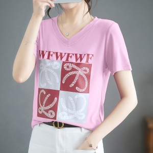 RM15159#夏女装新款女士纯棉短袖t恤短款上衣小众遮肚子洋气减龄体恤