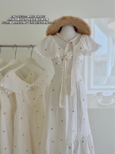 TR44770# 爱芙洛法式复古天丝刺绣印花连衣裙 服装批发女装批发服饰货源