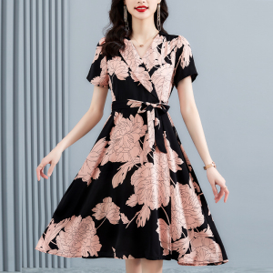 RM15118#法式雪纺连衣裙子女装夏装2023年新款高端夏季显瘦气质中长裙