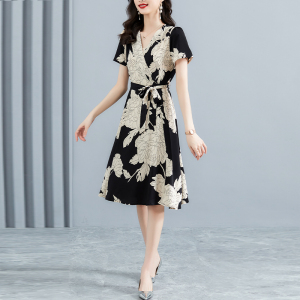 RM15118#法式雪纺连衣裙子女装夏装2023年新款高端夏季显瘦气质中长裙