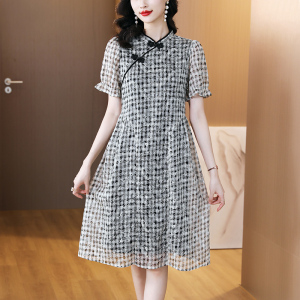 RM22000#桑蚕丝连衣裙2023新款杭州品牌设计质感夏季流行裙子显瘦