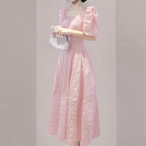 RM15656#高档女装时尚新款夏季高级感设计小众泡泡袖仙女公主蓬蓬裙