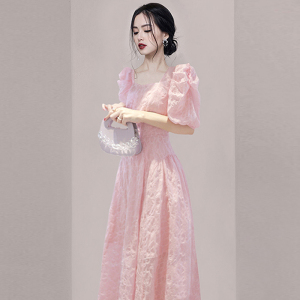 RM15656#高档女装时尚新款夏季高级感设计小众泡泡袖仙女公主蓬蓬裙