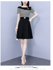 RM19316#连衣裙夏装2023今年流行新款时尚小个子洋气女装假两件套漂亮裙子
