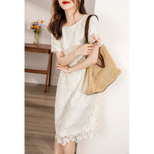 RM15814#两面穿蕾丝裙2023夏季新款高级感名媛风气质显瘦连衣裙