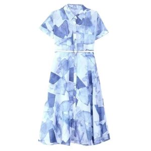 RM15770#夏季女装新款休闲潮流气质优雅印花时尚连衣裙