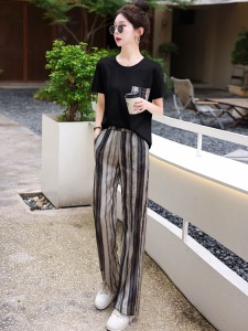 RM15437#夏季装网红炸街休闲套装女2023新款时尚洋气流行两件套裤减龄显瘦