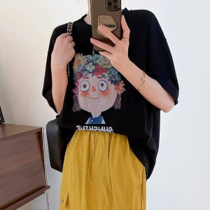 RM15522#印花短袖t恤女大码上衣
