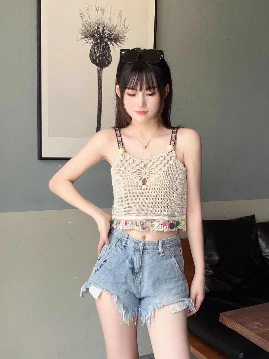 韩系甜美小上衣小众吊带外穿新款夏季打底衫内搭修身短款性感背心