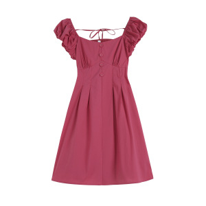 TR39327# 夏季新款小个子甜美气质收腰连衣裙 服装批发女装批发服饰货源
