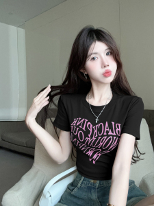 RM18307#BLACKPINK同款爱心字母T恤短袖上衣潮