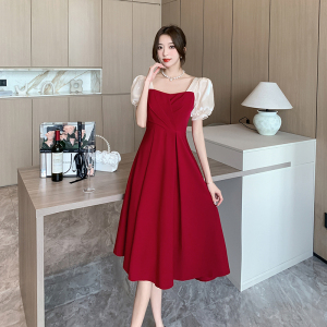 RM16299#敬酒服红色小礼服平时可穿2022夏季新款订婚连衣裙女小个子