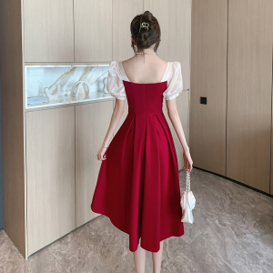 RM16299#敬酒服红色小礼服平时可穿2022夏季新款订婚连衣裙女小个子