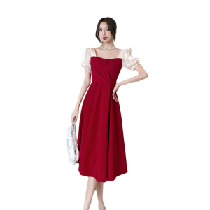 RM16299#敬酒服红色小礼服平时可穿2022夏季新款订婚连衣裙女小个子