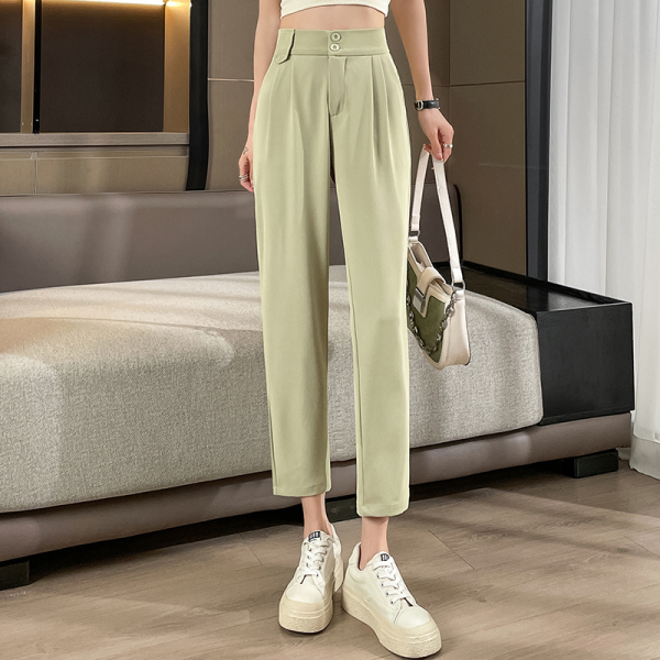 RY1844#哈伦西裤女夏季薄款垂坠感高级感2023新款高腰小个子凉快的裤...