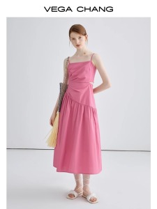TR37124# 法式吊带连衣裙女夏季新款小个子显瘦气质无袖长裙 服装批发女装批发服饰货源