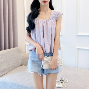 RM18457#夏季新款ins设计感特色娃娃衫甜美吊带背心上衣女