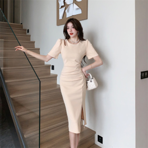 RM20488#赫本风法式气质名嫒高级感礼服连衣裙显廋长裙
