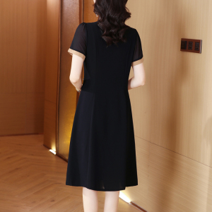 RM19124#雪纺连衣裙女2023夏季新款气质显瘦高端精致奢华贵夫人妈妈裙子