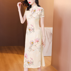 TR42762# 夏季新款旗袍高端气质优雅连衣裙女改良中国风服装批发女装批发服饰货源