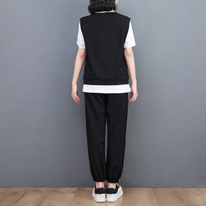 RM16984#休闲套装女2023年夏季新款宽松舒适假两件T恤长裤两件套