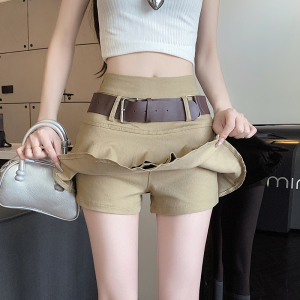 RM17910#高腰百褶蛋糕裙女夏季2023年新款韩版设计感显瘦a字超短裙裤