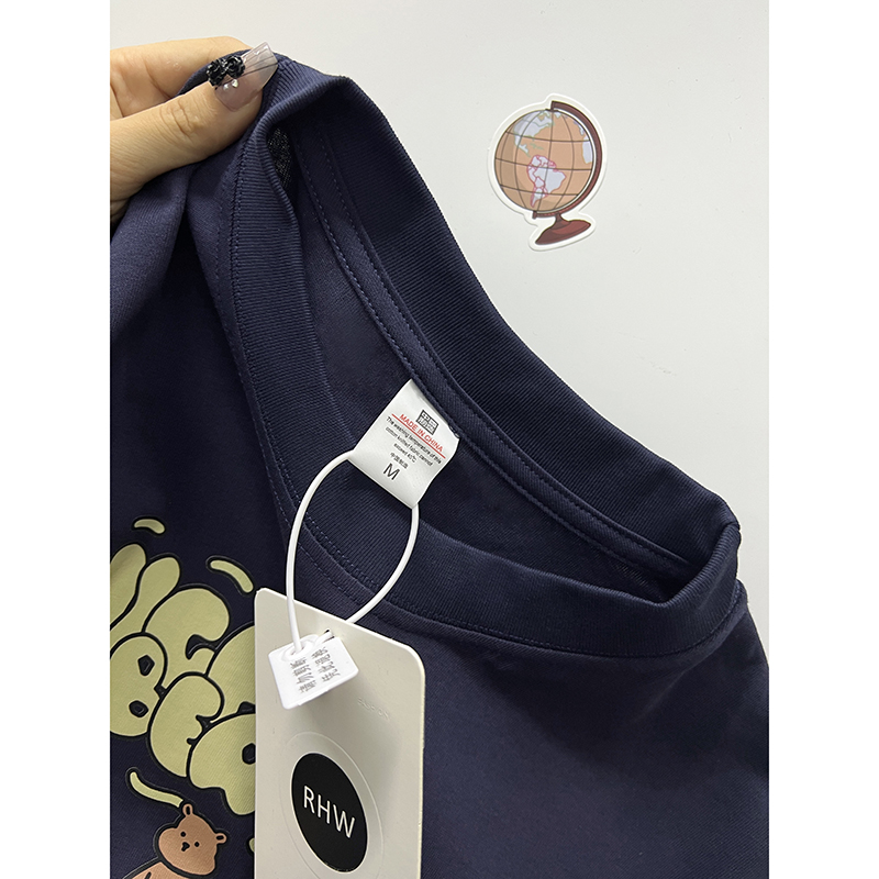 4527# Douyin 200g back bag summer new cotton large size women's short-sleeved T-shirt