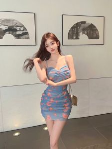 Sweet and Spicy Slim Fold Strap Dress