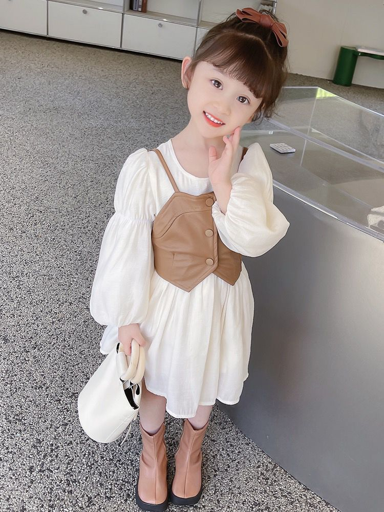 Girls' little fragrance dress 2023 new foreign style fashionable children's skirt girls baby birthday princess loli skirt